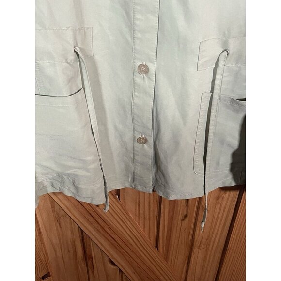 Coldwater Creek Light Green Women’s Modal Blend Tie Shirt Size XL - Picture 6 of 6
